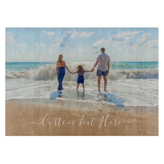 Custom Your Family Photo Cutting Board with Text