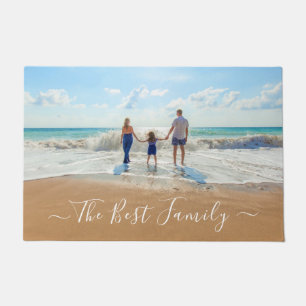 Custom Your Family Photo Doormat Best Family Ever