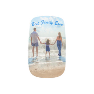 Custom Your Family Photo Minx Nail Art with Text