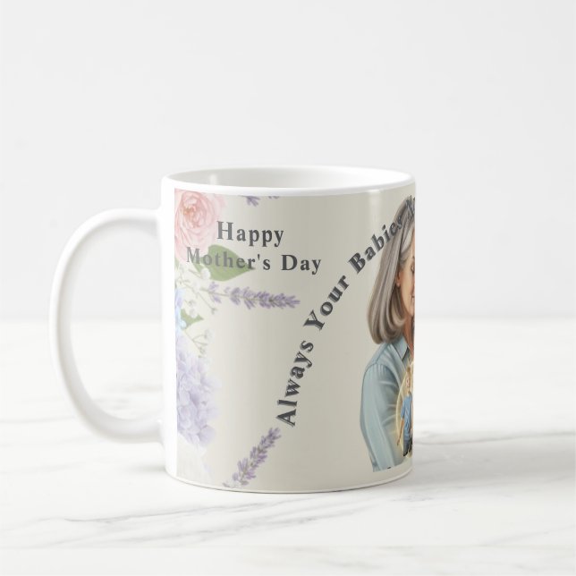 Custom  your family photo Mother's day Coffee Mug (Left)