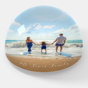 Custom Your Family Photo Paperweight with Text