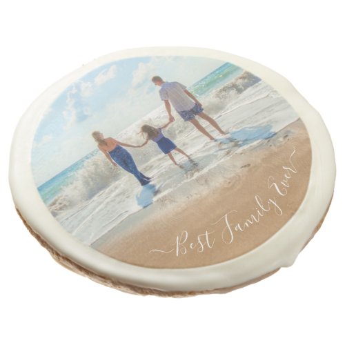 Custom Your Family Photo Sugar Cookie with Text