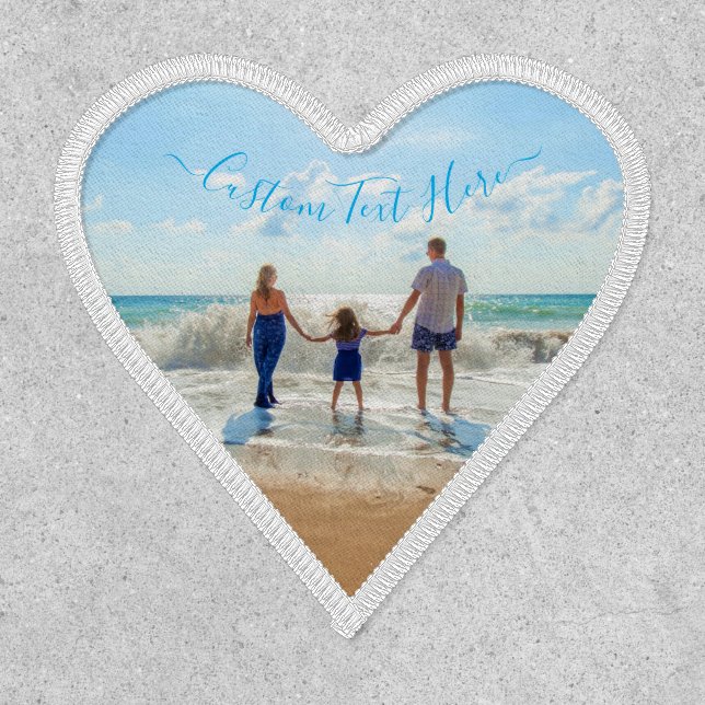Custom Your Family Photo Text Patch Gift with Text (Front)