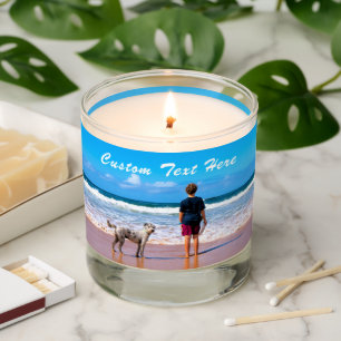 Custom Your Favorite Photo and Text Scented Candle