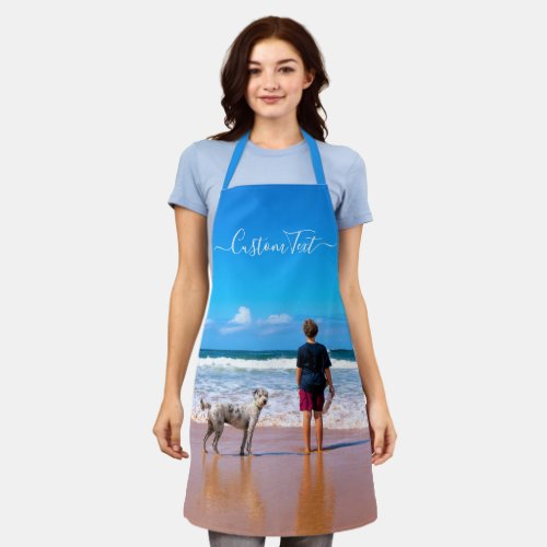 Custom Your Favorite Photo Apron with Text Name