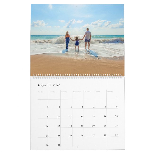Custom Your Favorite Photo Calendar Gift with Text (Aug 2026)