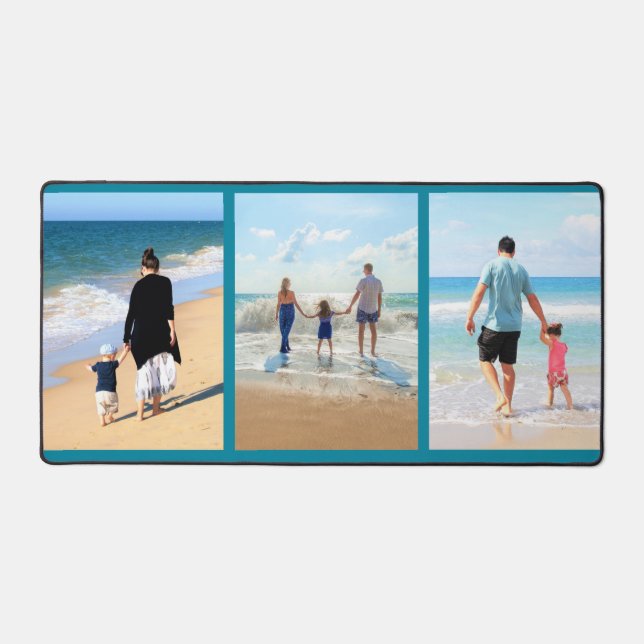 Custom Your Favorite Photo Collage Desk Mat (Front)