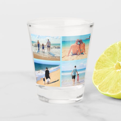 Custom Your Favorite Photo Collage Shot Glass Gift