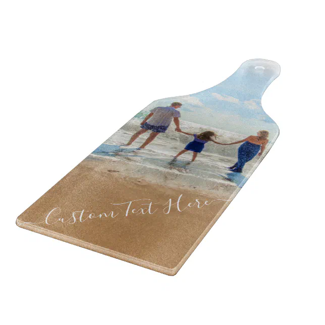 Custom Your Favorite Photo Cutting Board with Text
