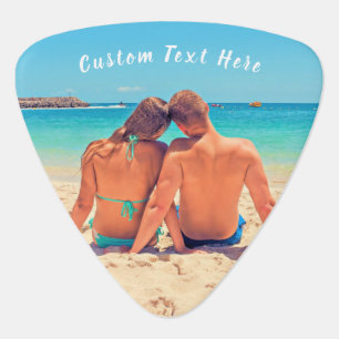 Custom Your Favorite Photo Guitar Pick with Text