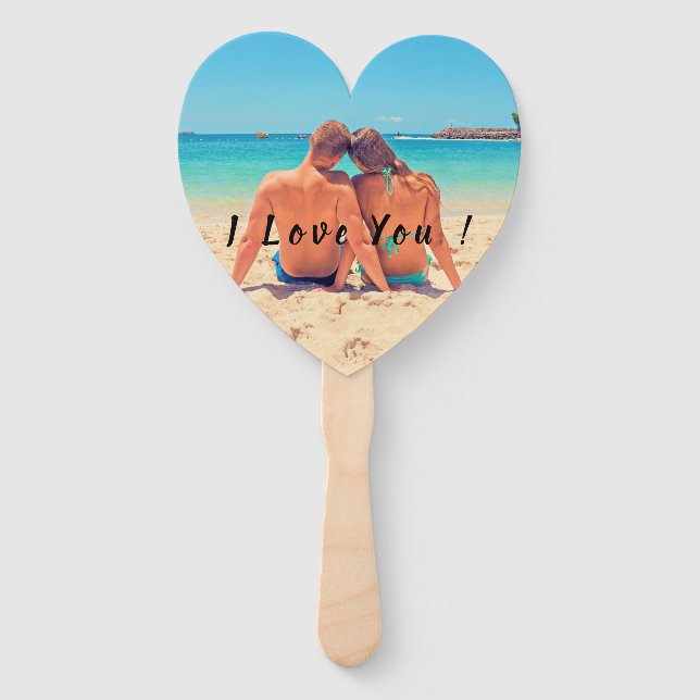 Custom Your Favorite Photo Hand Fan and Text (Back)