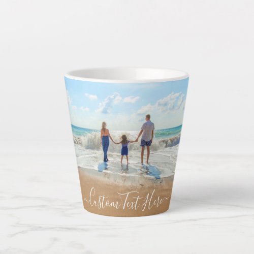 Custom Your Favorite Photo Latte Mug with Text