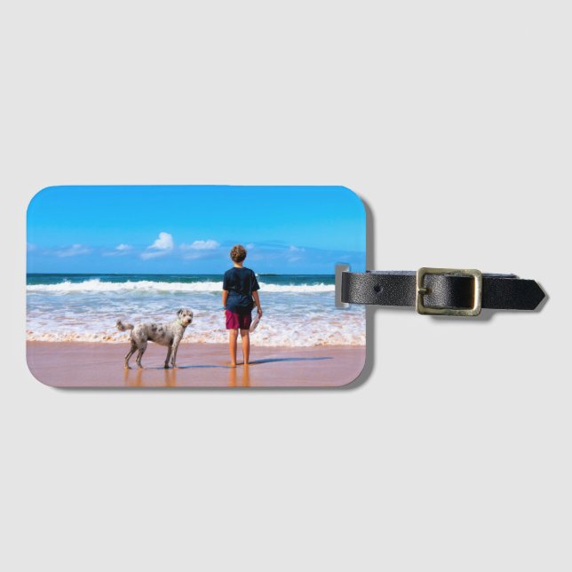 Custom Your Favorite Photo Luggage Tag Gift (Front Horizontal)
