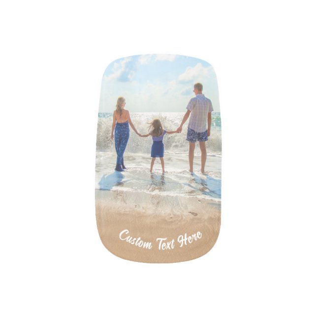 Custom Your Favorite Photo Nail Art with Text (Left Thumb)