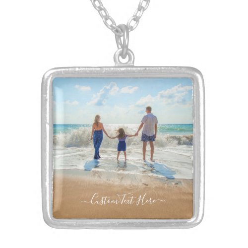 Custom Your Favorite Photo Necklace with Text