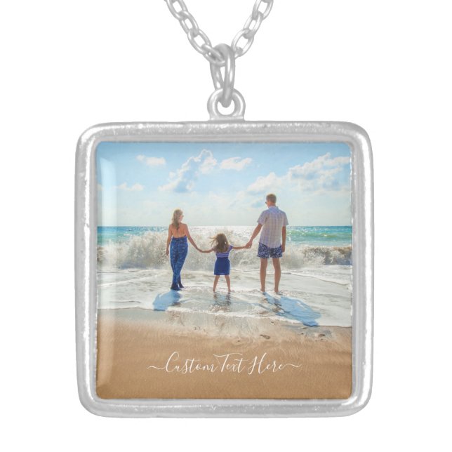 Custom Your Favorite Photo Necklace with Text (Front)
