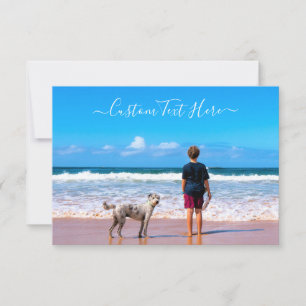 Custom Your Favorite Photo Note Card with Text