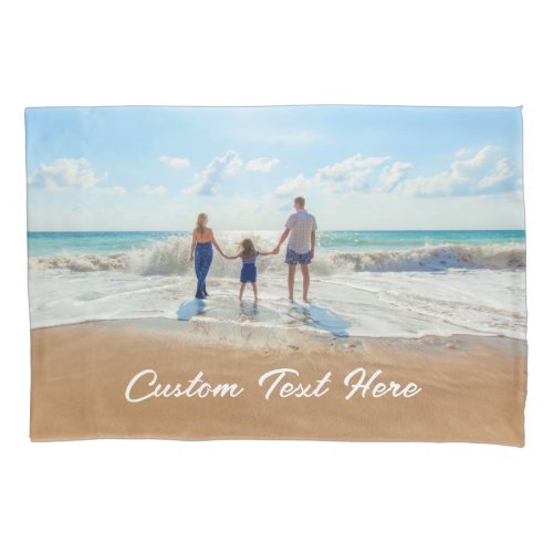 Custom Your Favorite Photo Pillow Case with Text