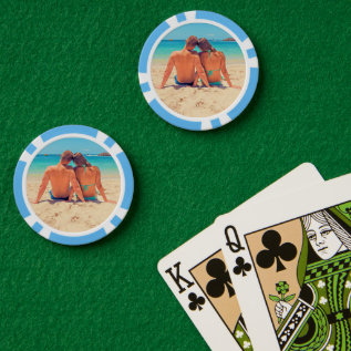 Custom Your Favorite Photo Poker Chips Gift at Zazzle