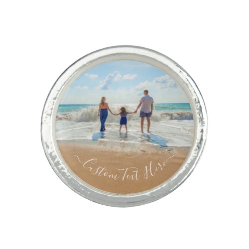 Custom Your Favorite Photo Ring Gift Add Text Name