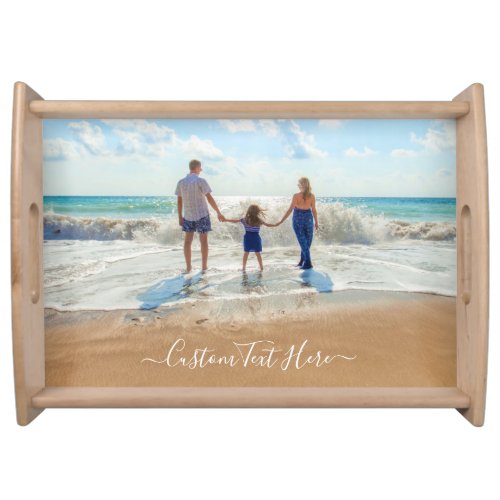Custom Your Favorite Photo Serving Tray with Text