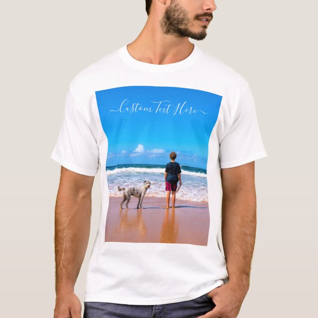 Custom Your Favorite Photo T-Shirt Gift with Text (Front)