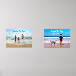 Custom Your Favorite Photo Wall Art Set with Text