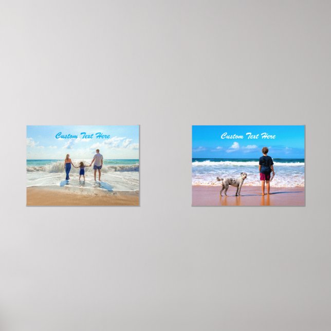 Custom Your Favorite Photo Wall Art Set with Text (Front)