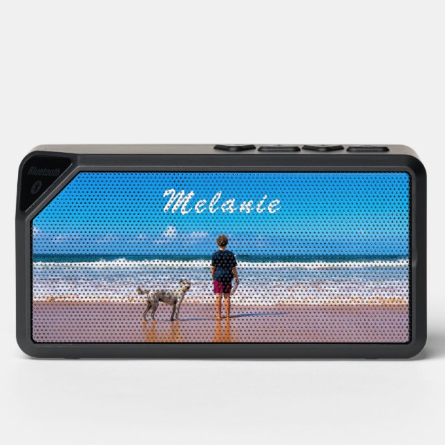 Custom Your Favorite Photo with Name Bluetooth Speaker (Front)