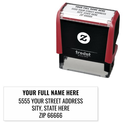 Custom Your Full Name Return Address Stamp