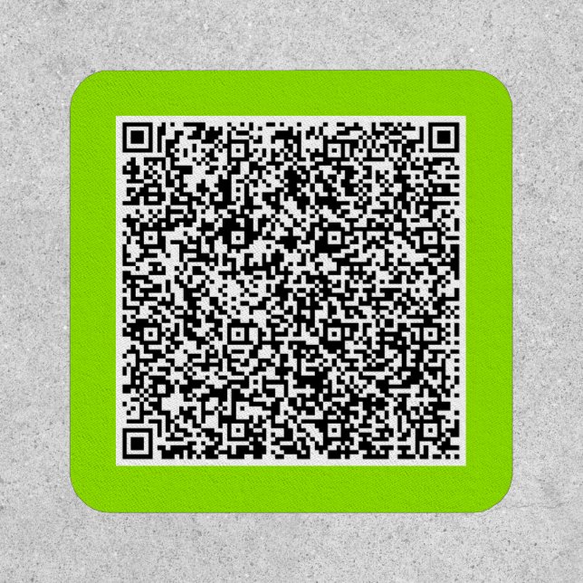 Custom Your Funny QR Code Scan Patch Choose Color (Front)