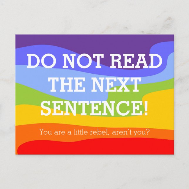 Custom your funny saying or wisdom postcard (Front)