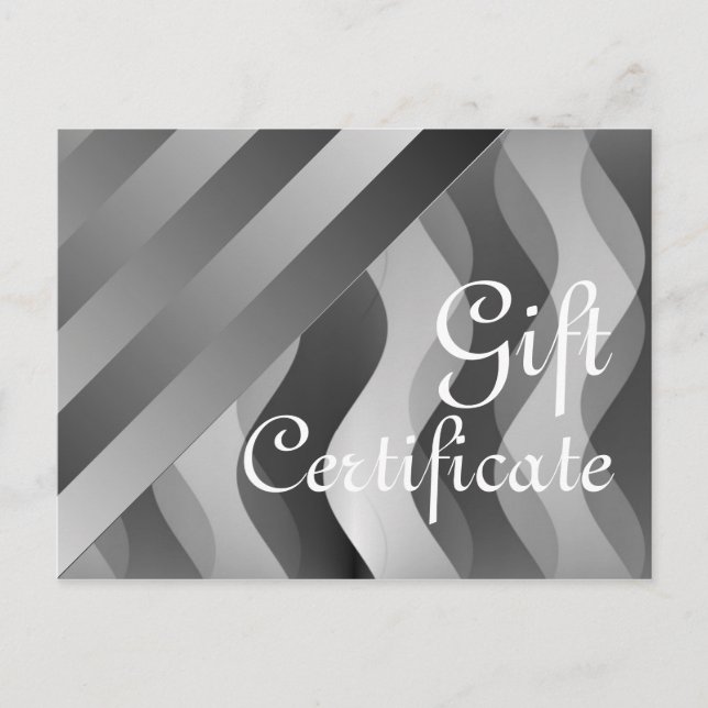 Custom your Gift Certificate with text & backgr. Postcard (Front)