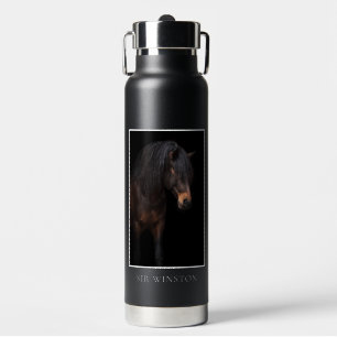 Custom Your Horse Photo Equestrian Rider  Water Bottle