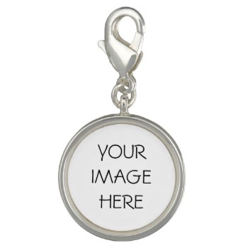 Custom Your Image Here Silver Plated Clip-on Charm by visionsoflife at Zazzle