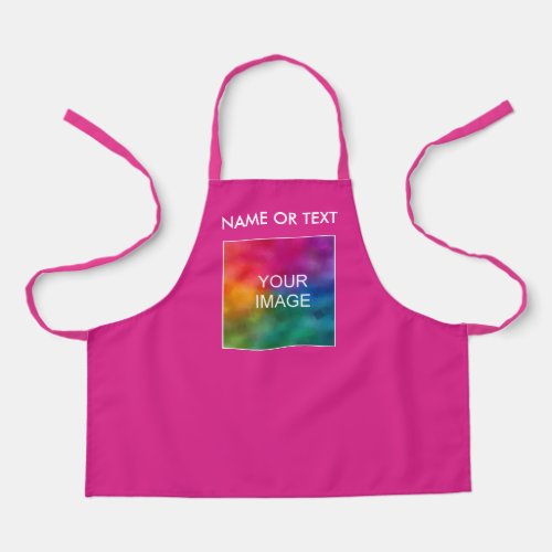 Custom Your Image Photo Here Pink Add Text Or Name Apron