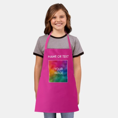 Custom Your Image Photo Here Pink Add Text Or Name Apron