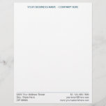 Custom Your Info Business Letterhead with Logo<br><div class="desc">Choose Colors and Fonts - Simple Personalized Professional Design Your Business Letterhead with Logo ( Back Side ) - Add Your Company Logo - Image or QR Code - photo / Name - Company / Address / Phone / E-mail - Website or other info - Resize and move or remove...</div>