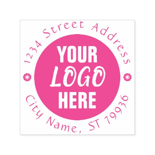 Custom Your Logo and Company Address Self_inking Stamp