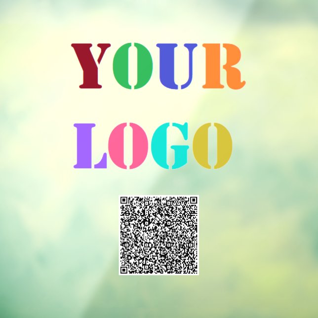 Custom Your Logo and QR Code Business Window Cling (Sheet 3)