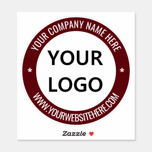 Custom Your Logo and Text Company Round Sticker
