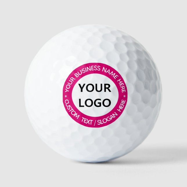Custom Your Logo and Text Golf Balls - Your Colors (Front)