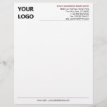 Custom Your Logo and Text Info Business Letterhead<br><div class="desc">Custom Colors and Font - Your Business Letterhead with Logo - Add Your Logo - Image / Business Name - Company / Address - Contact Information / more - Resize and move or remove and add elements / image with Customization tool. Choose font / size / color ! Good Luck...</div>