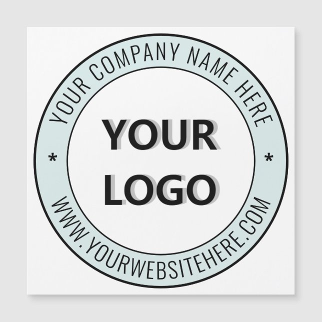 Custom Your Logo and Text Magnetic Business Card (Front)