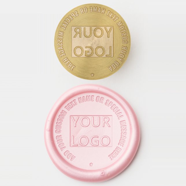 Custom Your Logo and Text Name Wax Seal Stamp (Stamped)