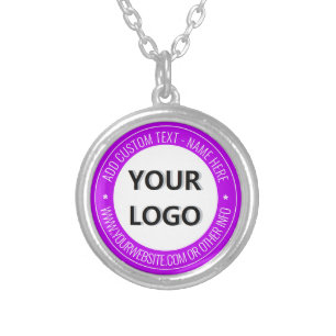 Custom Your Logo and Text Necklace - Choose Colors