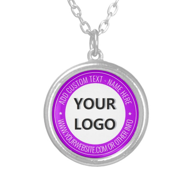 Custom Your Logo and Text Necklace - Choose Colors (Front)