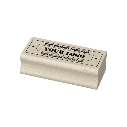 Custom Your Logo and Text Rectangle Rubber Stamp