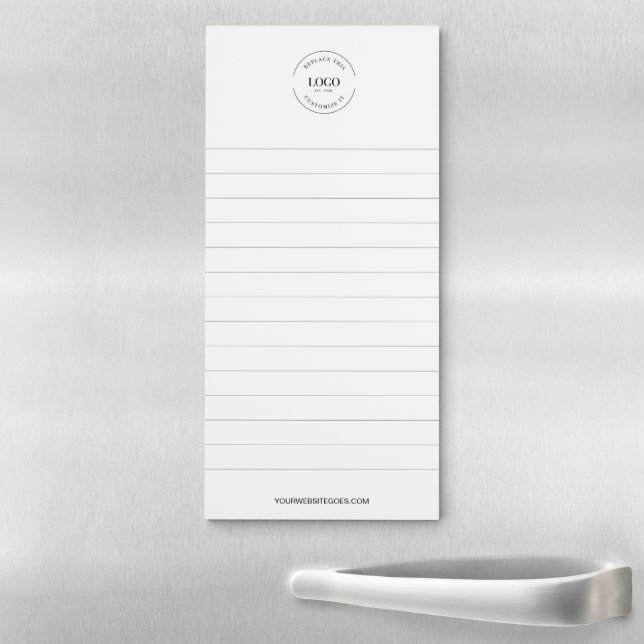 Custom Your Logo and website lined Business  Magnetic Notepad (In Situ)