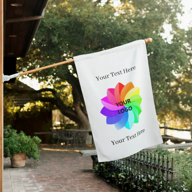 Custom Your Logo Business Flag | Zazzle